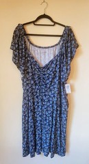 Torrid Plus size 5x 5 28 Super Soft Mini Cinched Front Flutter Dress Ballet
