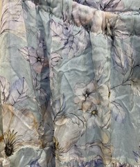 ELENA BALDI Dress Small Blue Lined Rope Silk Blend Paneled