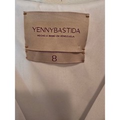 Yenny Bastida White Ruffle Sleeve Button Front Mini Dress Size 8 Handcrafted