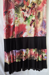 Tango Mango Dress Womens Medium Sleeveless Floral Abstract Stretch Multi Black