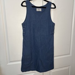 Vintage Tilley Endurables Tank Dress Womens S Denim Look Gorpcore Outdoor