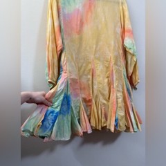 Rhode Ella Tie Dye Pleated Shift Multicolor Mini Dress (NO BELT) – S