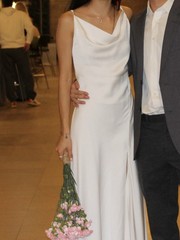 Wedding JONATHAN SIMKHAI Signature Finley Wedding Gown Dress 2 White Satin