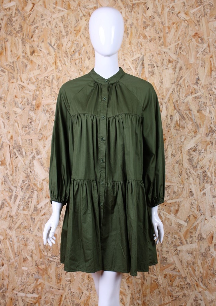 Devotion Twins Blouson Dress A-line Button Front size S