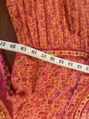 Free People Women’s Sz XL Happy Feelings Maxi Dress Peasant EUC Pink/Orange