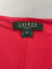 LRL RALPH LAUREN Dress 10 Red Date Night Sexy Romantic Valentines Day Ruched