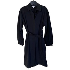 Prologue Womens Dress XS Black Midi Long Sleeve NWT Tie Waist