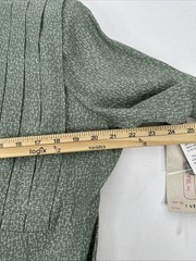 VTG Karin Stevens Printed Button Front Midi Dress Womens Size 18 Green NEW DS