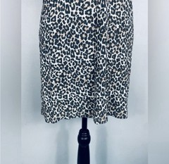 American Eagle neutral leopard print stretchy halter dress size medium