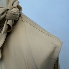 Theory Project Tiered Georgette Maxi Dress In Wheat Size 4
