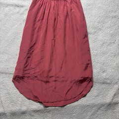 Madewell Dress Womens 0 Silk Skyway Cami Warm Berry Red Sleeveless Lined Button
