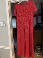 Vtg Laura Ashley United Kingdom Red Maxi Dress Sz 12