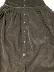 Eagles Eye Collectibles Black Corduroy Jumper Size M Button Up Front Sleeveless