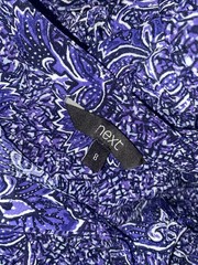 Next Navy Print Long Dress Size 8 ( 921)