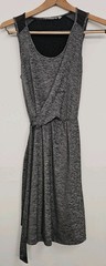 ATHLETA Wrap Dress Womens Sz XS Gray Sleeveless Casual Stretch Lightweight Lined