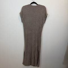 Barefoot Dreams Cozychic Lite Women’s Medium Brown Ribbed Dress Brown Midi
