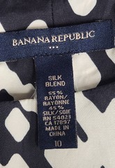 Banana Republic Silk Blend Shift Dress In Size 10 (Geometric Print) Vintage 2009