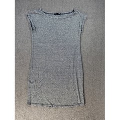 Prana Paulina Dress Womens Small Grey Striped Hemp Organic Cotton Athleisure