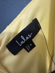 Lulus Yellow Solid Sweetheart Tie Strap Sleeveless Maxi Dress S