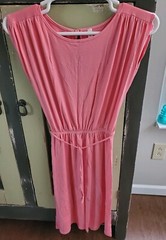 New Lyss Loo Mauve Pink Knee Length Dress Cap Sleeves Size Small