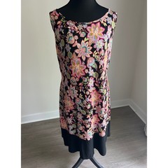 RN Studio Ronni Nicole Women&rsquo;s XL Floral Paisley Sleeveless Sheath Dress Retro