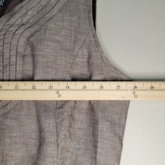 Willi Smith Sleeveless A-line Brown Dress Size 8 Women Business Linen Blend