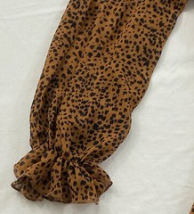 women&rsquo;s deep v neck ruffle animal print mini dress size small cutout back
