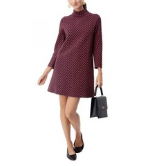 Tuckernuck Mod Ellie Dress Sz S Emerald Geometric Retro Knit Shift Luxe Preppy