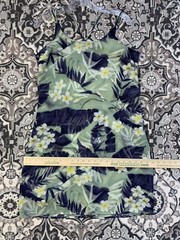 VTG 1990s Y2K Tropical Floral Strappy Cutout Back Dress Size 10 Grunge Boho