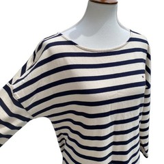 Tommy Hilfiger Dress Large Cotton Knit Classic Preppy Nautical Cruise Dress Fall
