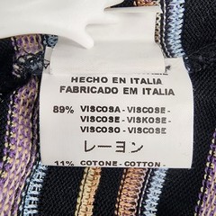 M Missoni Women&rsquo;s Size 4 Black Striped Knit Midi Dress With Belt Made in Italy