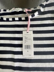 Vineyard Vines Cotton Knit Striped Deep Bay Navy/White Long Sleeve Dress NWT