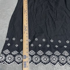 Old Navy Off Shoulder Dress Womens XL Black White Embroidered Eyelet Boho