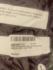HiBBs Off Shoulder Wrap Long Maternity Dress Women&rsquo;s L Purple New No Tags