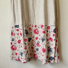 GOOD DOG MUD PIG Maxi Tank Dress Womens Sz XL Beige Floral Sundress Beach Boho