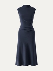 FLASH SALE!! OGL Move Women&rsquo;s Mockneck Tucks Midi Dress NEW