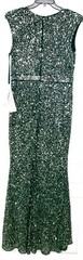 MAC DUGGAL 5489 Forest Green Sequin Beaded High Slit Ruched Maxi Gown Dress 12