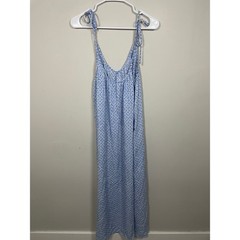 Summersalt Blue Printed Maxi Dress Size Large Beach Coverup Coastal Resortwear