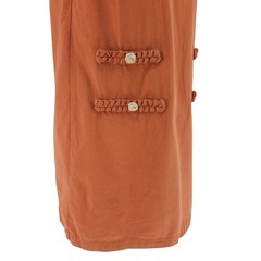 Entro 60s Retro Shift Dress Terracotta Sleeveless Zip Back Old Money Medium