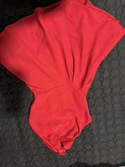Elliatt Red Solid Chiffon One Shoulder Sleeveless Asymmetric Mini Dress S