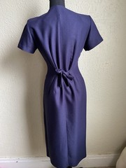 Vintage 90s Jamie Brooke Maxi Dress Womens Sz 4 Navy Sailor Retro Classic Modest