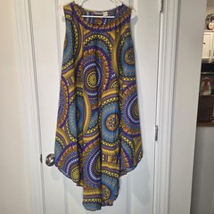 Vintage Y2K Express Silver Tag Rounded-Hem Boho Flare Dress (READ For Size)