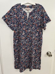 Philosophy Petite Large Navy Floral Shift Dress, Size Petite Large