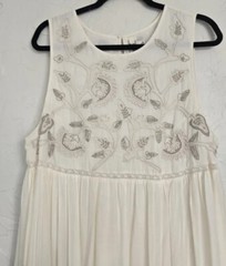 NEW Anthropologie Pinnacle Shruti Sancheti Ivory Embroidered Dress NWT $268 P M