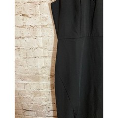 Boston Proper Maxi Dress 8 Black Whimsigoth Lace High Neck Slit Formal Party