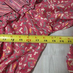VTG Diane Freis Pink Boho Prairie Dress Ruffle Tiered Sheer Georgette M/L Dainty