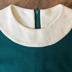 Vintage Robbie Rivers Dress 60s Polyester Green Mod GoGo – S