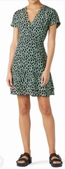 Derek Lam 10 Crosby Silk Grommet Detail V-Neck Dress 8