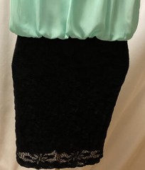 Deb Juniors Size Small Dress Mint and Black