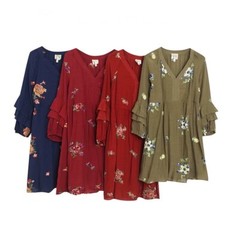 Fig & Flower Anthropologie Boho Peasant Floral Dress S M L Ruffled Embriodered